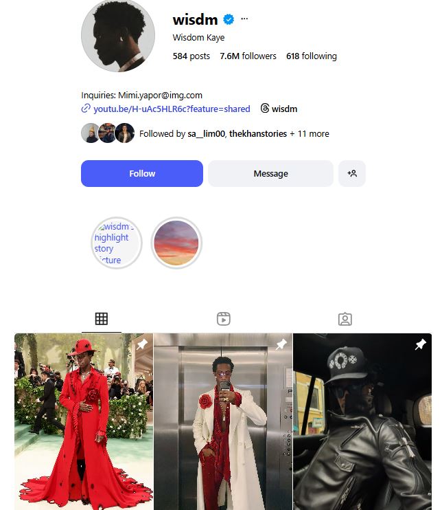 Wisdom kaye social media influencer